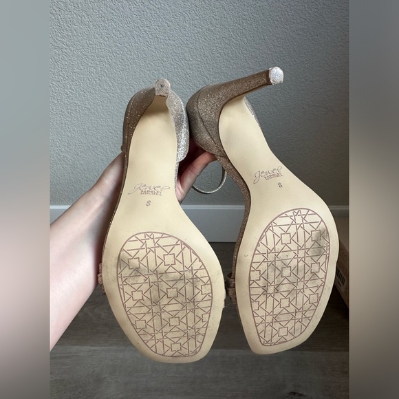 Jewel Badgley Mischka Ranya Light Gold Glitter  heel in size 8 - Picture 8 of 10